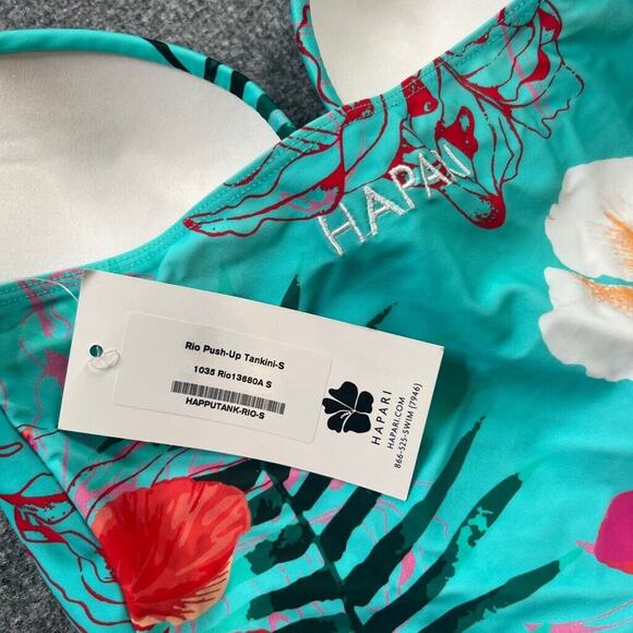 Hapari Tankini Womens 4-6 Small Cypress Rio Push Up Halter Tie Neck SPF 50 Swim - Picture 7 of 11